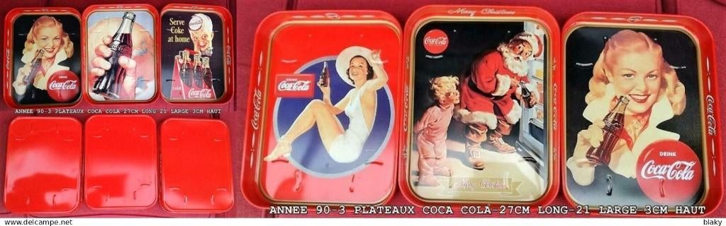 JAAR 90- 6 COCA-COLA-BAKJES, Ophalen of Verzenden