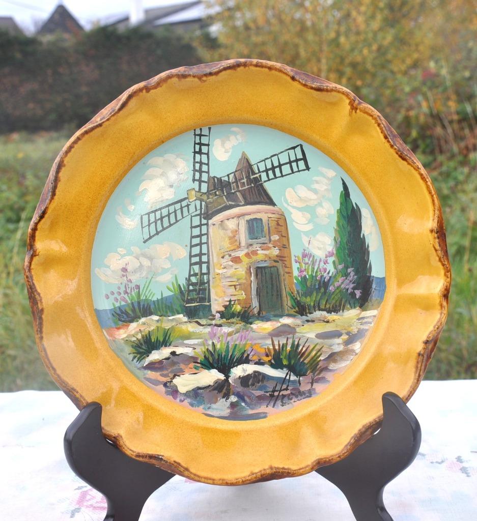 assiette decorative peint main haute Provence, Enlèvement ou Envoi