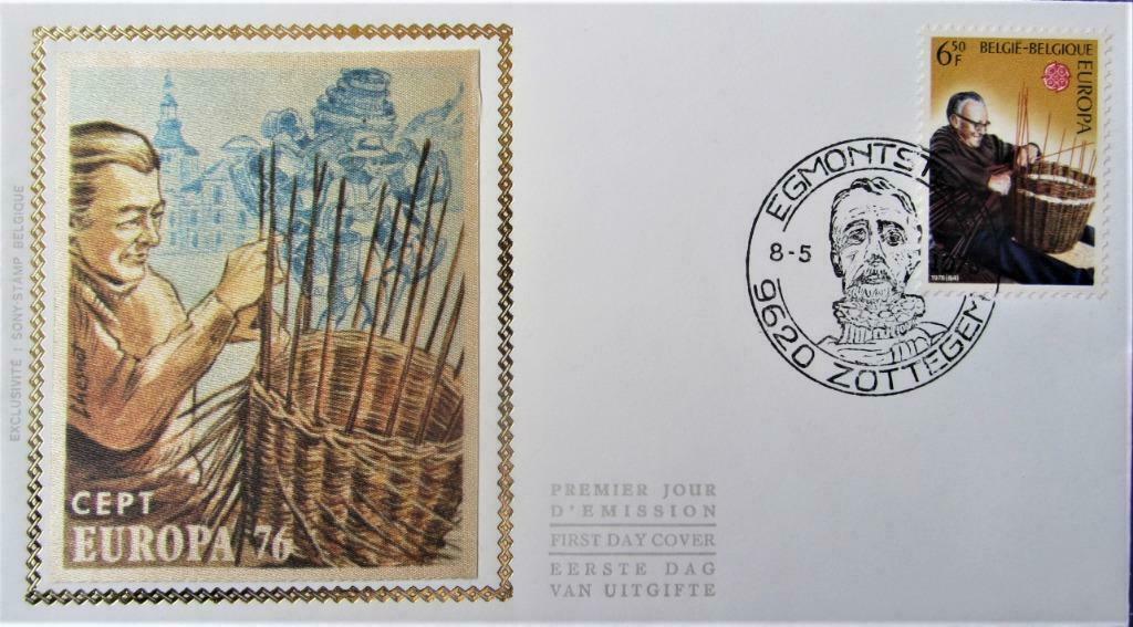 FDC OP ZIJDE- BELGIË- KUNST UIT BELGIË, Enlèvement ou Envoi, Affranchi, Autres thèmes