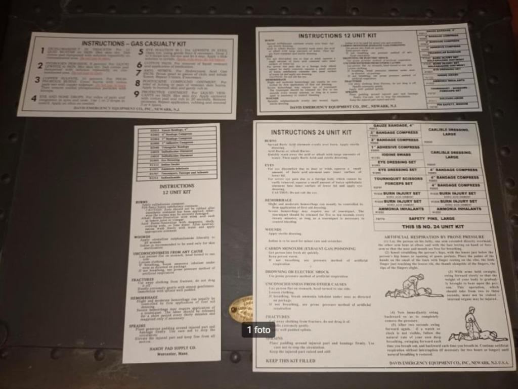 Labels First Aid 12 unit, 24 unit, (replica), Verzamelen, Verzenden, Landmacht, Overige typen