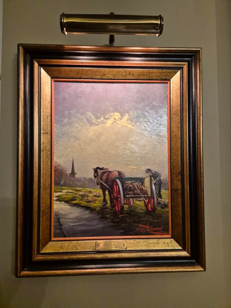 Schilderij Labeur van Edgard Heirman, Antiek en Kunst, Ophalen