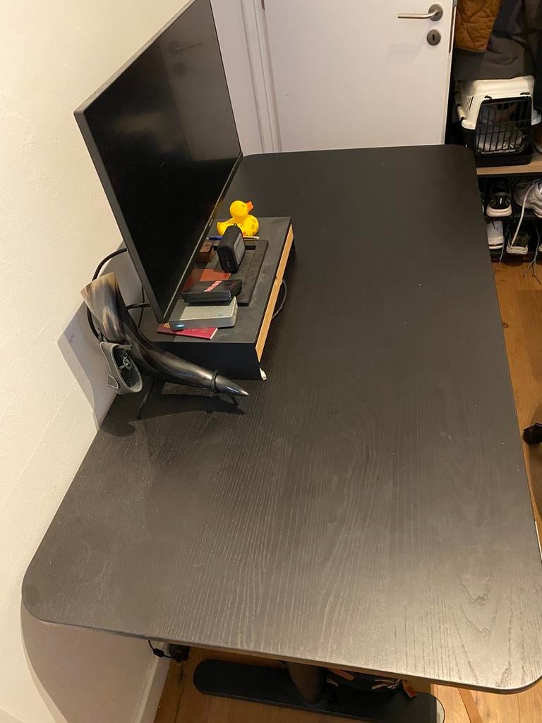 Ergonomische bureau zwart Ikea, Maison & Meubles, Bureaux, Enlèvement, Électrique, Comme neuf