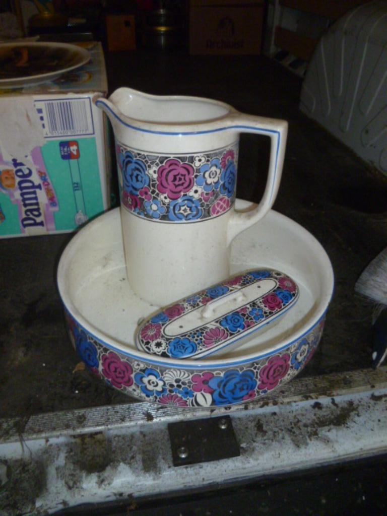 OUDE LAVABO WASKOM SET, Ophalen of Verzenden