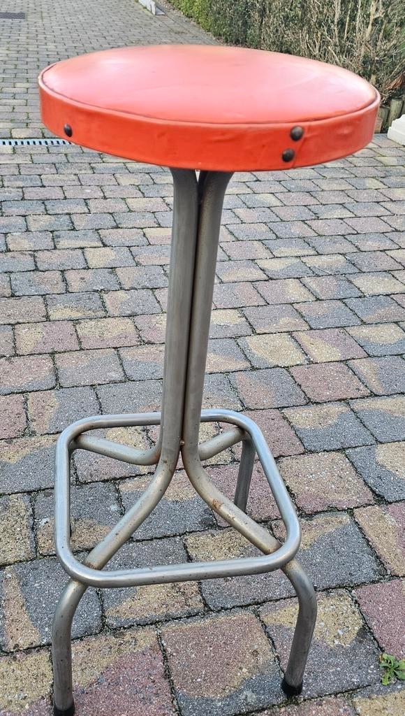 Retro vintage barkruk jaren 70 oranje, Enlèvement, Comme neuf