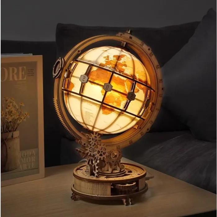 Rokr Luminous Globe houten wereldbol bouwset, Enlèvement, Neuf