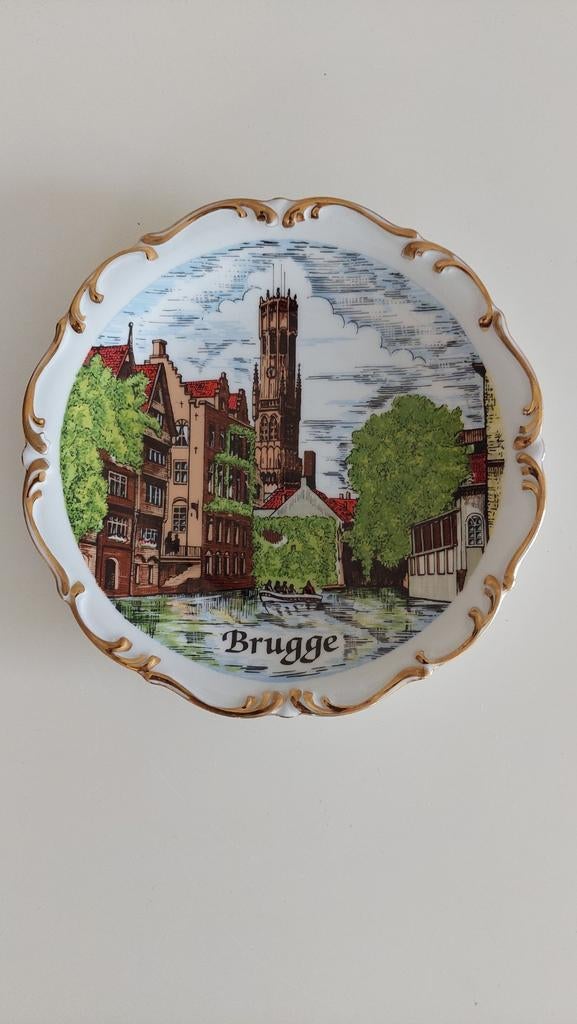 Mooi souvenir bordje - Brugge - 17,5 cm, Enlèvement ou Envoi