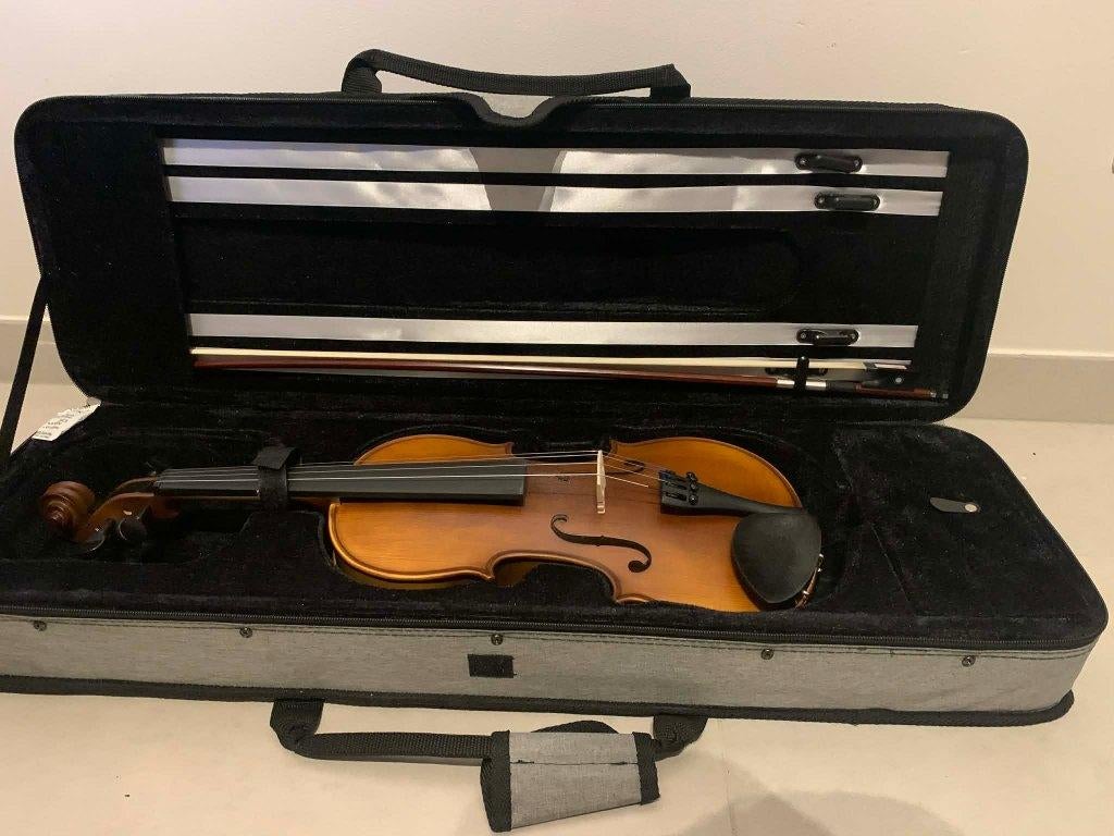 Leonardo LV-1844 4/4 viool met koffer, strijkstok en hars, Muziek en Instrumenten, Strijkinstrumenten | Violen en Altviolen, Ophalen of Verzenden