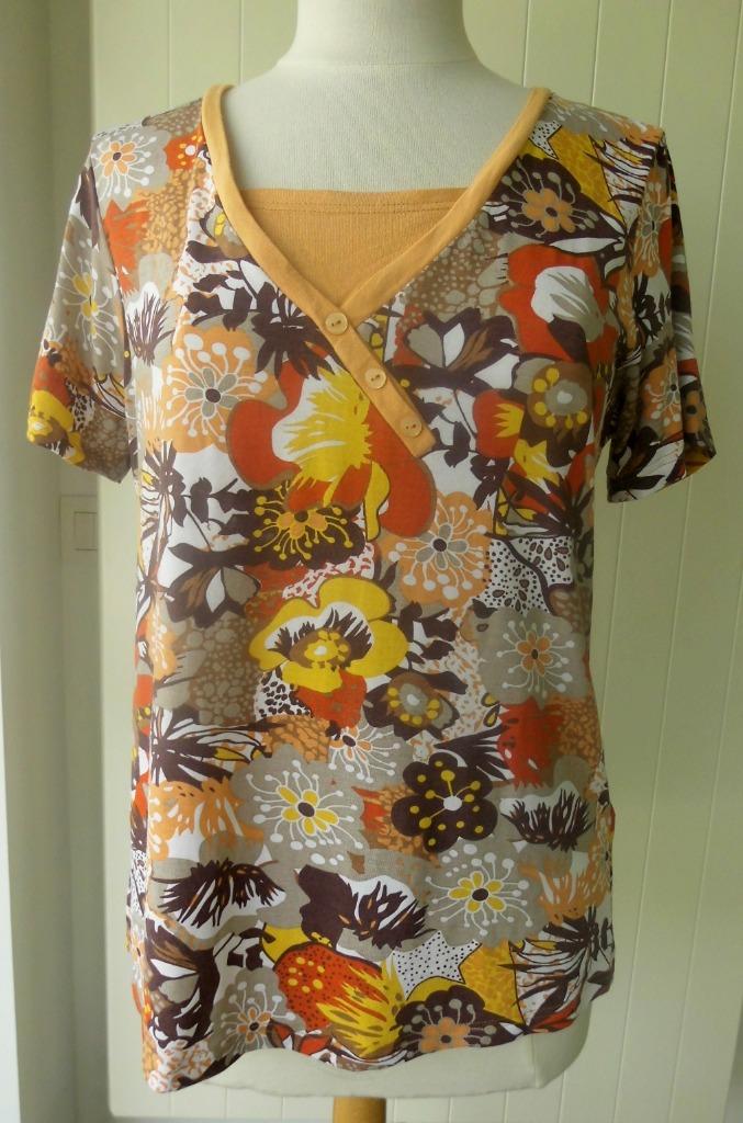Zeer mooie blouse „DAMART” Maat 44/46, Maat 46/48 (XL) of groter, Oranje, Ophalen of Verzenden, Zo goed als nieuw