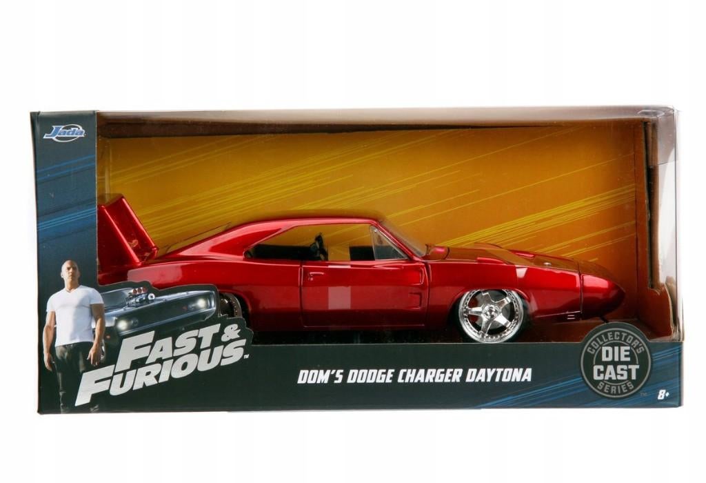 Fast & Furious - 1969 Dom's Dodge Charger Daytona 1:24, Customerservice@jadatoys.com, Auto, Jada Toys, Nieuw