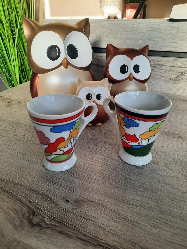 2 koffietassen, Ophalen of Verzenden, Zo goed als nieuw