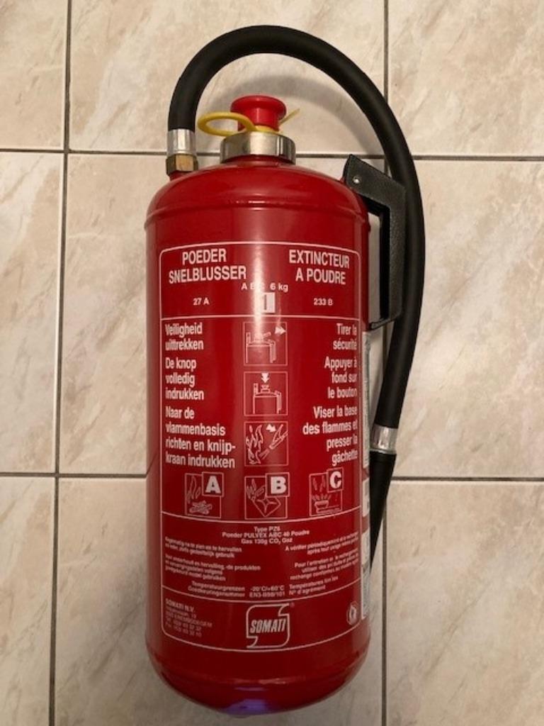 6kg ABC poederblusser - brandblusser, Ophalen of Verzenden, Zo goed als nieuw, Brandblusser