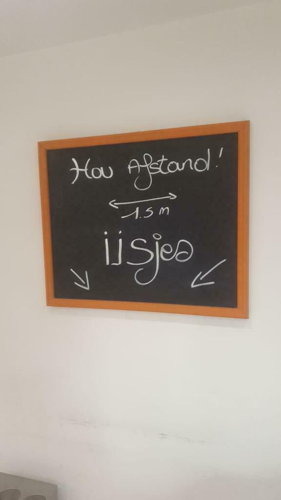 horeca schrijf bord 78 cm x 93 cm, Ophalen