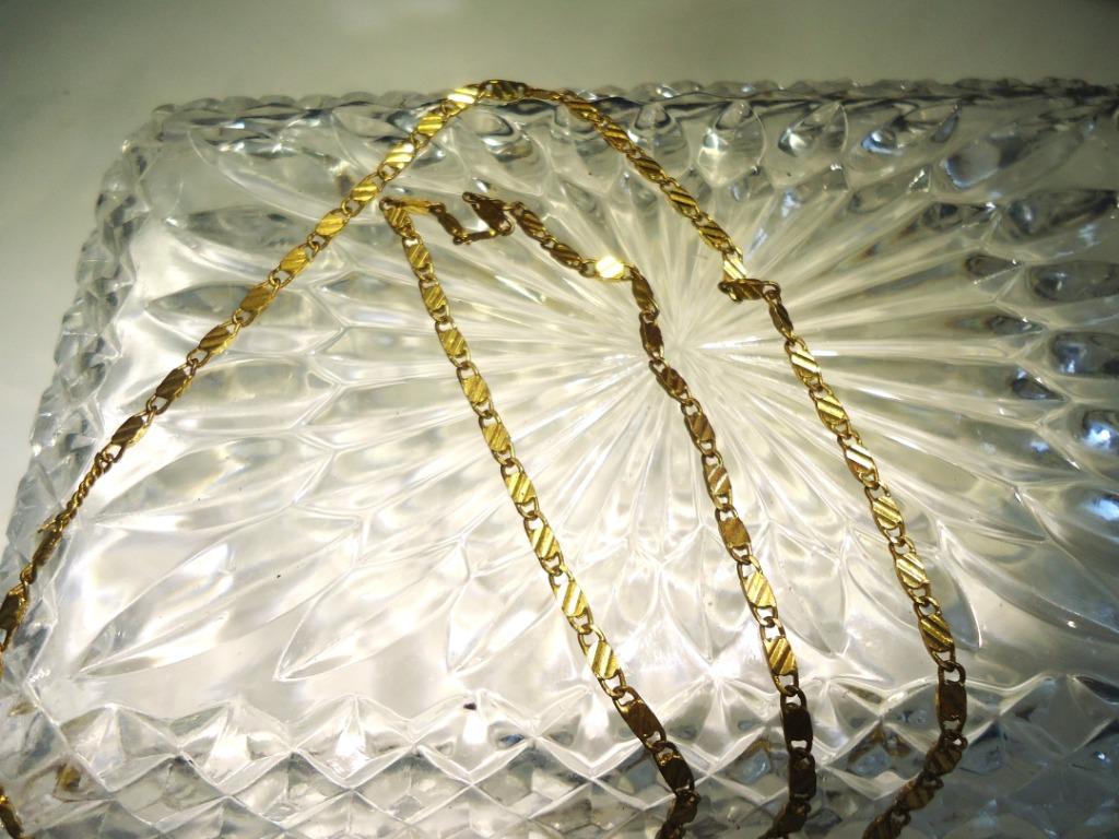 Collier Or plaqué 76 cm Vintage ✨⚡🤗🎁👌, Enlèvement ou Envoi, Comme neuf, Or, Or