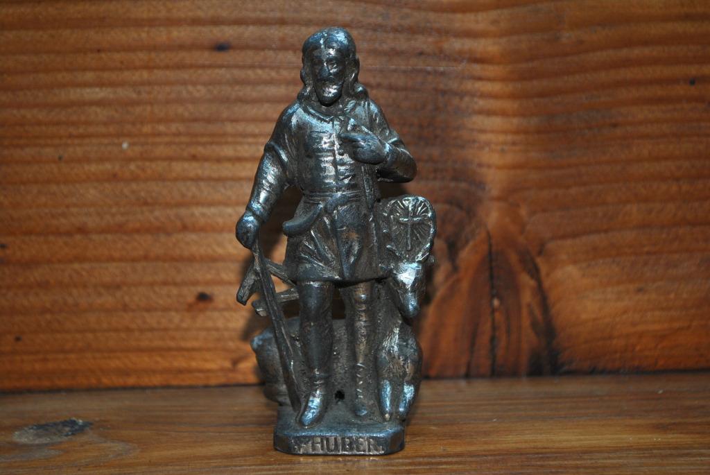 ANCIENNE STATUETTE RELIGIEUSE DE VOYAGE METAL SAINT HUBERT, Antiquités & Art, Antiquités | Objets religieux, Enlèvement ou Envoi