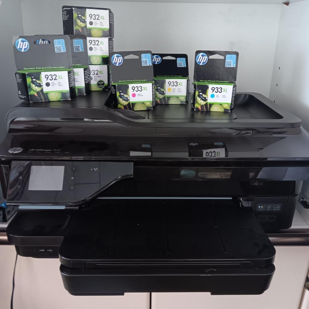 HP Officejet 6712 avec panne et de nombreuses cartouches, Informatique & Logiciels, Imprimantes, All-in-one, Wi-Fi intégré, Enlèvement