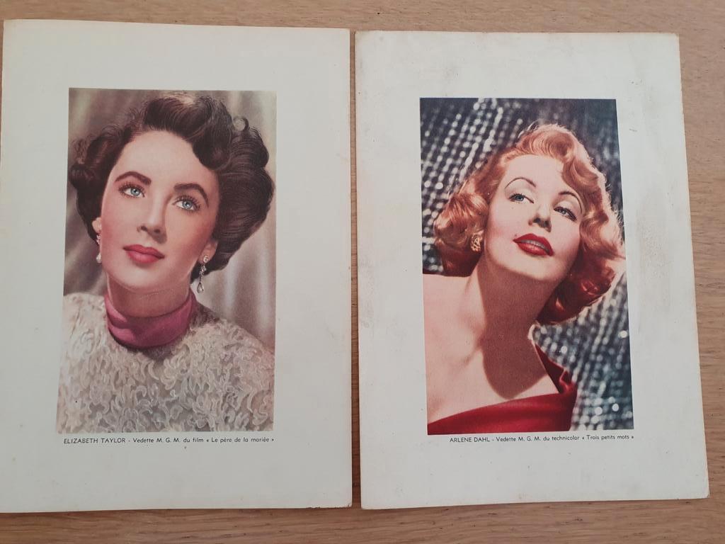 19 Vintage Kleurprenten Filmsterren (Sinatra-Taylor-...), Verzamelen, Ophalen of Verzenden, Gebruikt, Film, Foto of Kaart