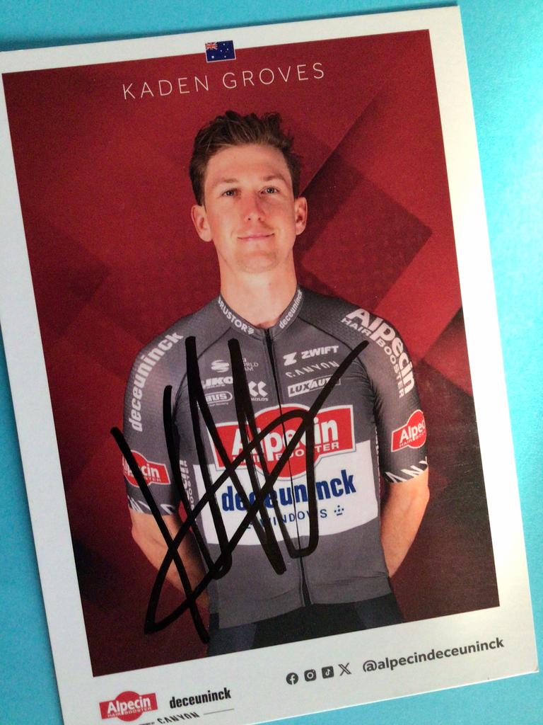 wielerkaart 2025 team alpecin  kaden groves signe, Envoi, Comme neuf