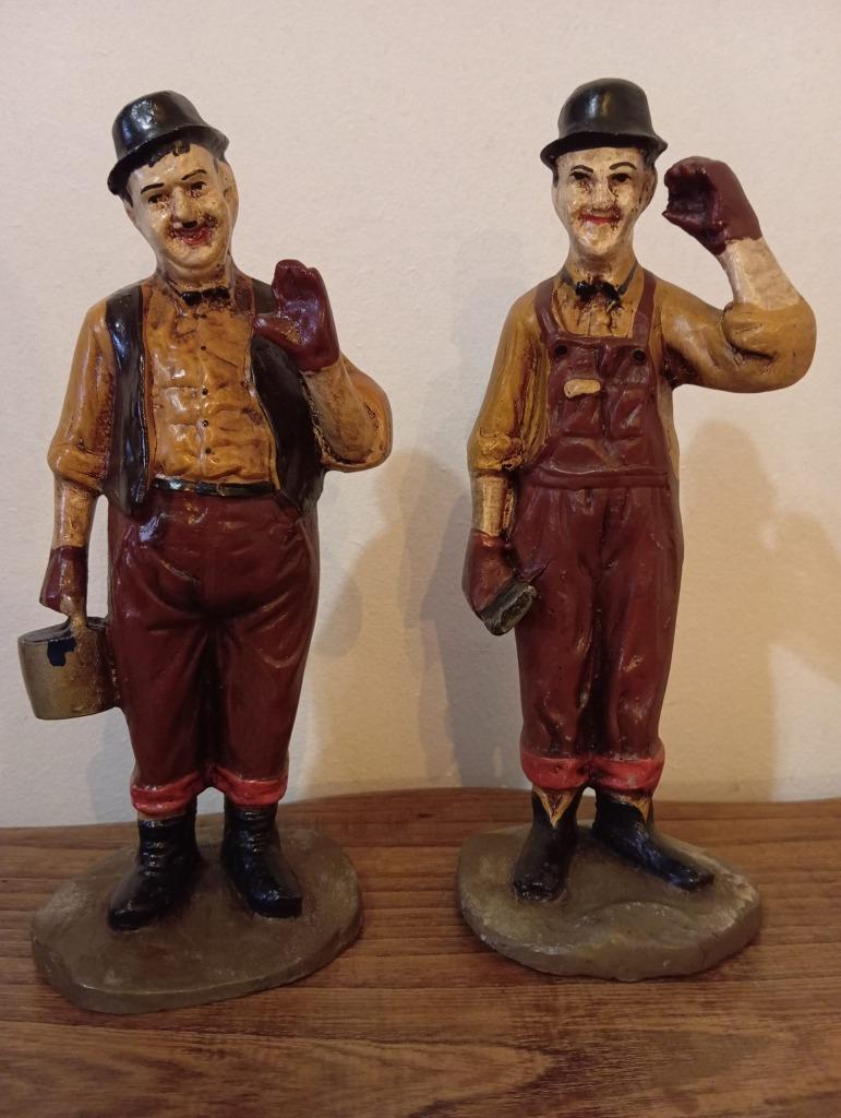 2 vintage beelden Laurel en Hardy, Verzenden, Zo goed als nieuw, Overige typen