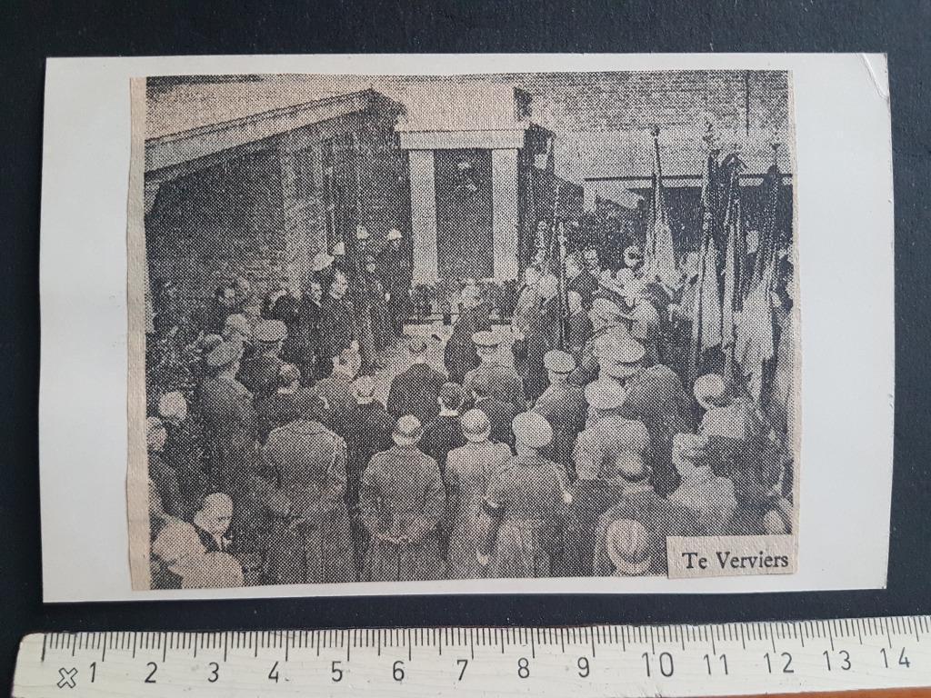 Coupure : Verviers Oorlogsmunument, Collections, Objets militaires | Général, Envoi, Armée de terre, Photo ou Poster