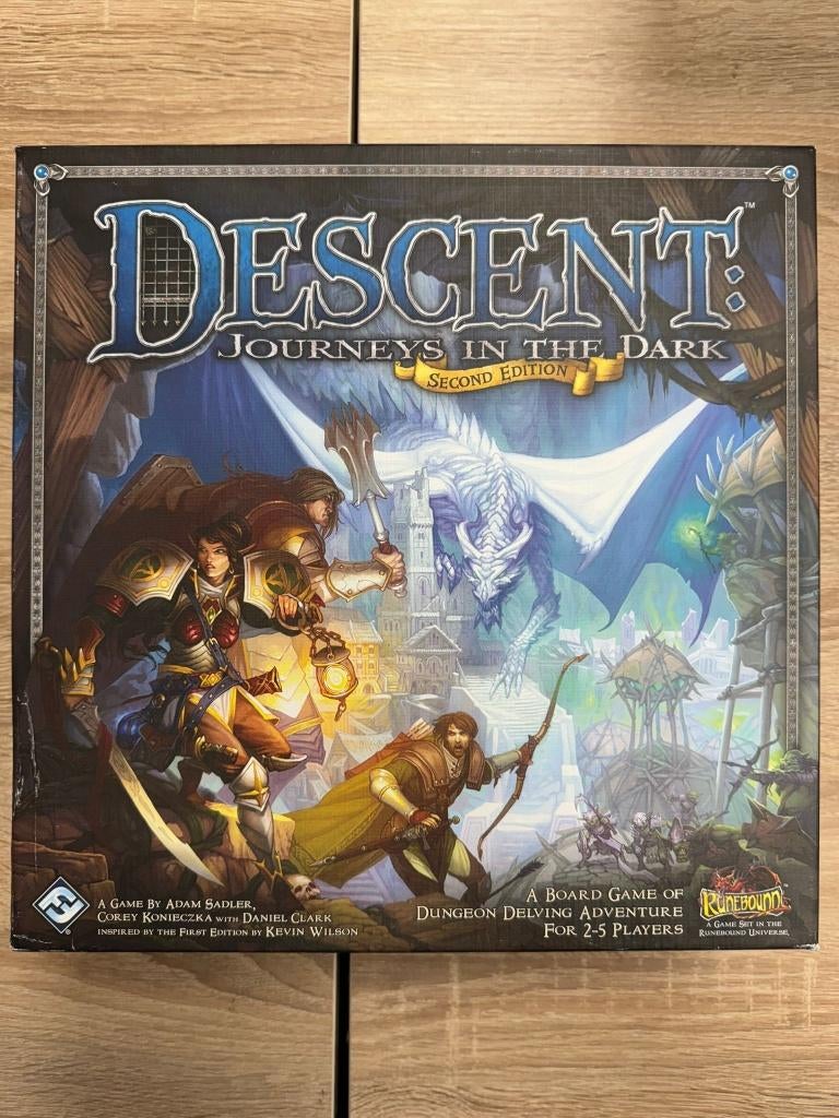 Descent - bordspel, Hobby en Vrije tijd, Gezelschapsspellen | Bordspellen, Gebruikt, Een of twee spelers, Drie of vier spelers