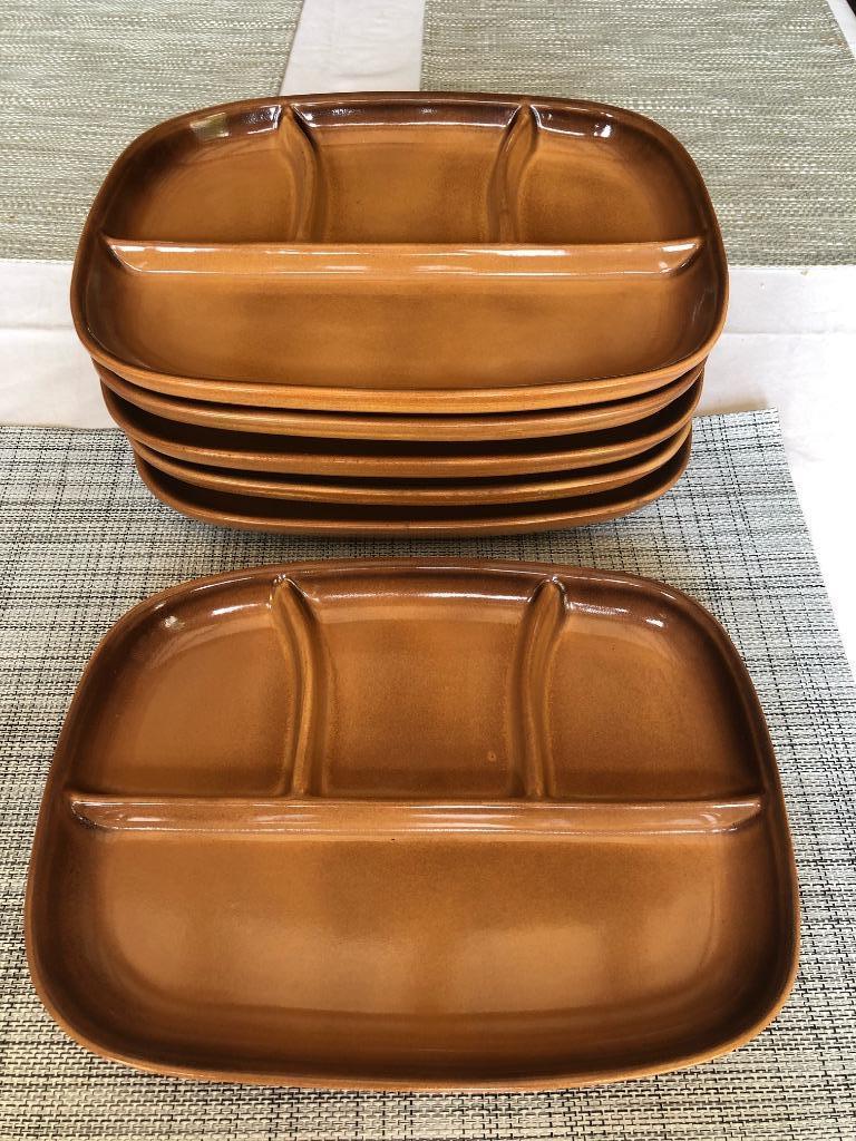 Assiettes à fondue | 6 pièces, Enlèvement ou Envoi, Comme neuf, Poterie rustique, Assiettes(s)