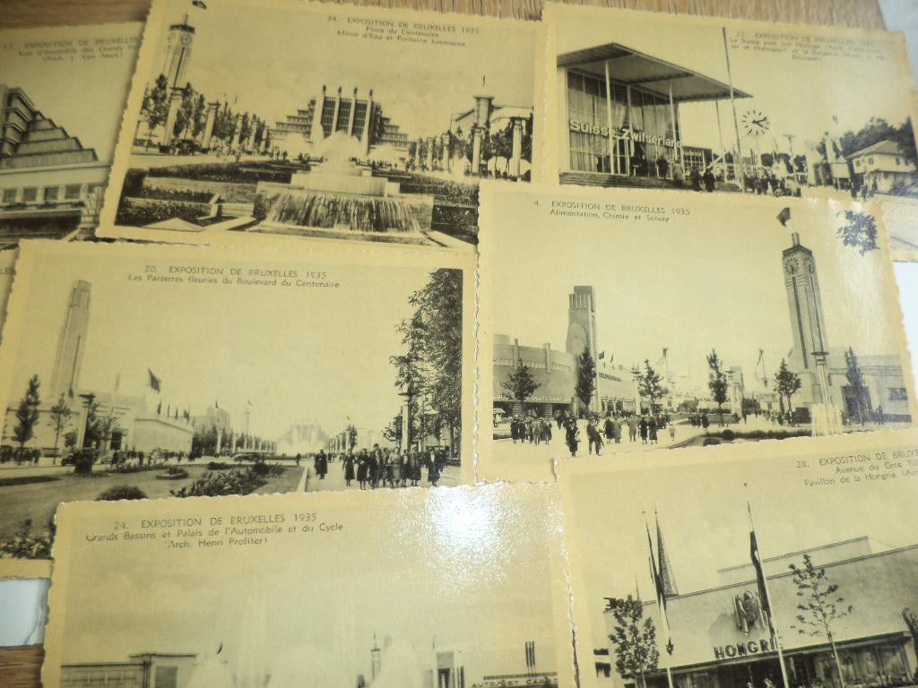 1935 'L' Exposition de Bruxelles'10 plus jolies vues foto's, Ophalen of Verzenden