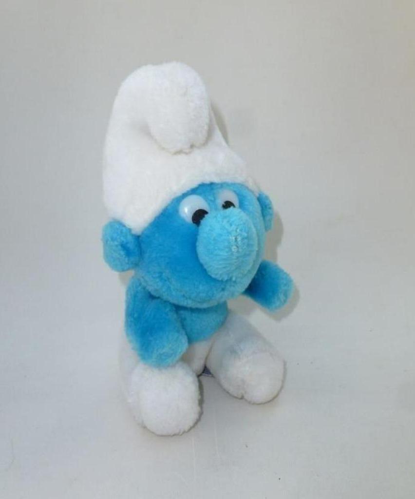 Jouet Schtroumpf ancien, hauteur 20 cm, d'occasion mais en b, Collections, Envoi, Utilisé, Poupée, Figurine ou Peluche