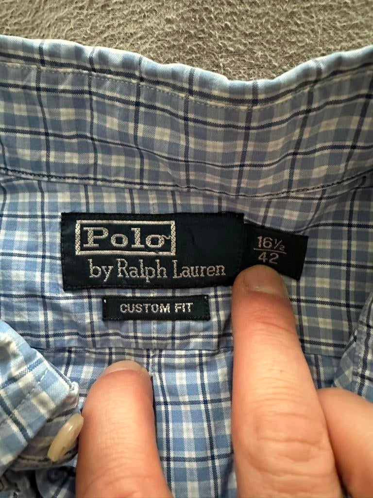 Chemise d'été à carreaux Ralph Lauren exclusive en état neuf, Tour de cou 41/42 (L), Enlèvement ou Envoi, Ralph Lauren, Comme neuf