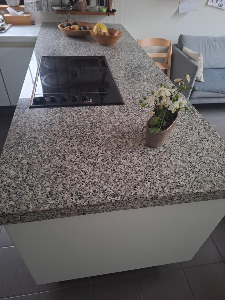 Granieten werkblad 250x95 cm ,uitsparing vuur 50x76cm, Huis en Inrichting, Ophalen