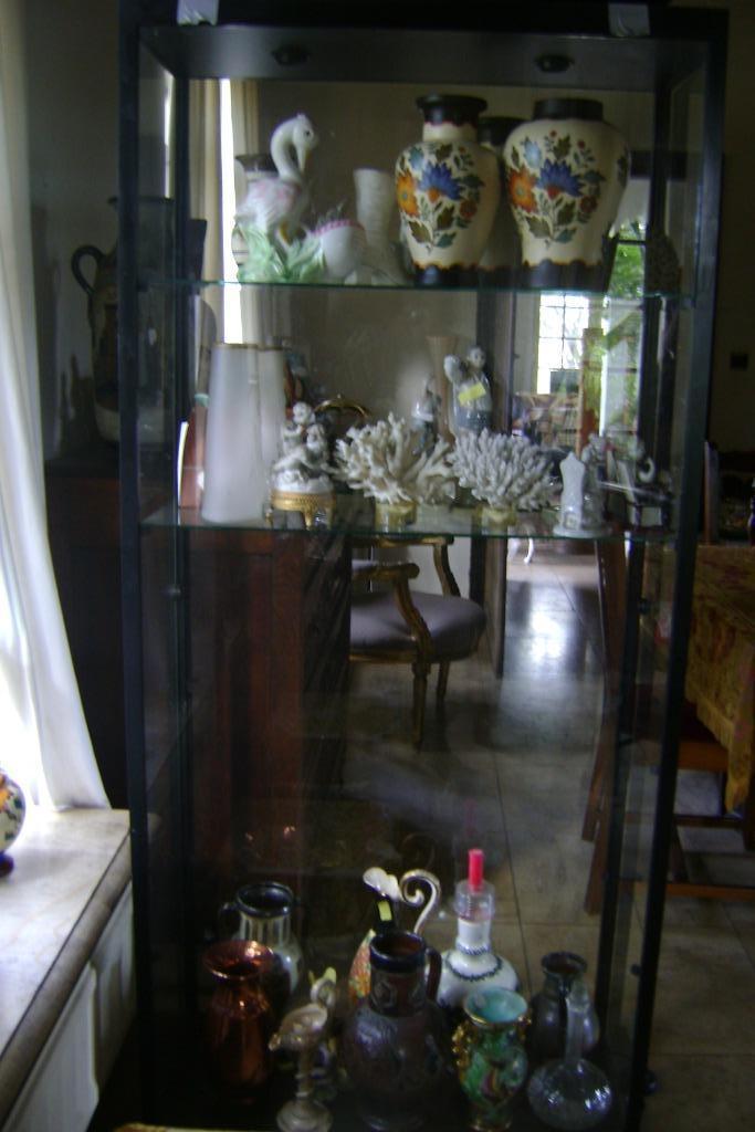vitrinekast, Ophalen, 50 tot 100 cm, Glas, 150 tot 200 cm