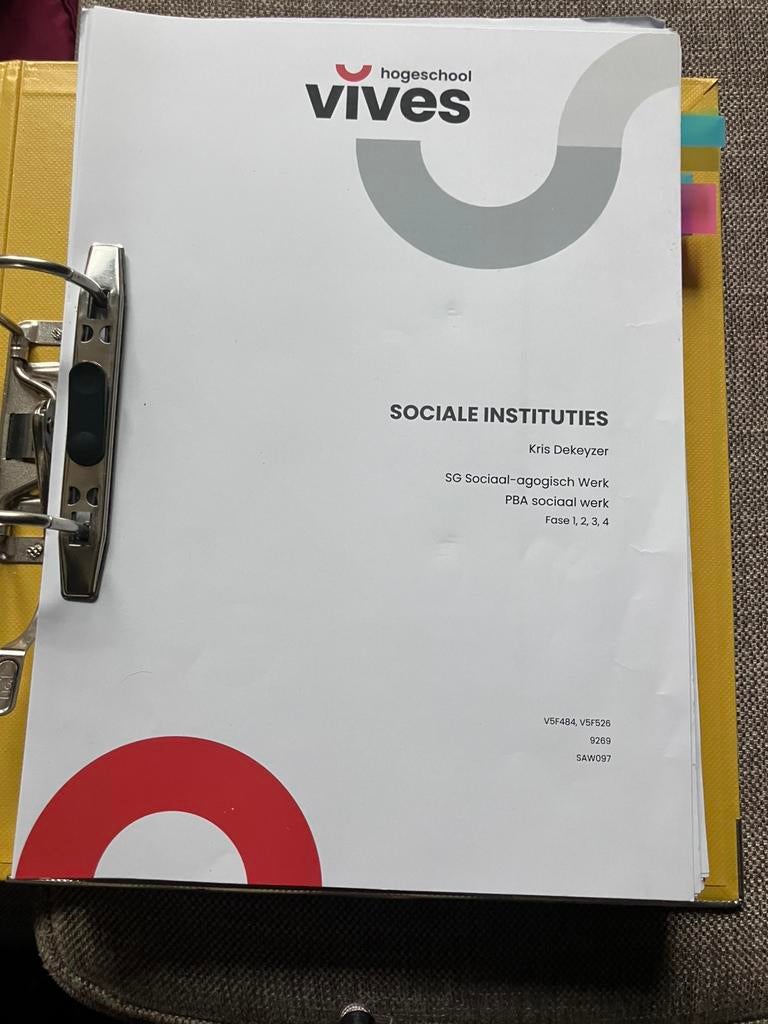 Cursus sociale instituties vives, Boeken, Studieboeken en Cursussen, Ophalen