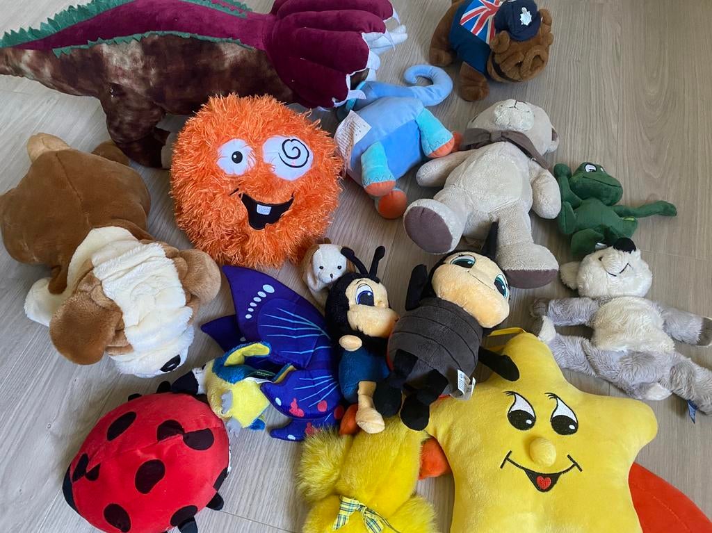 Lot knuffels in diverse maten, Enlèvement ou Envoi, Comme neuf