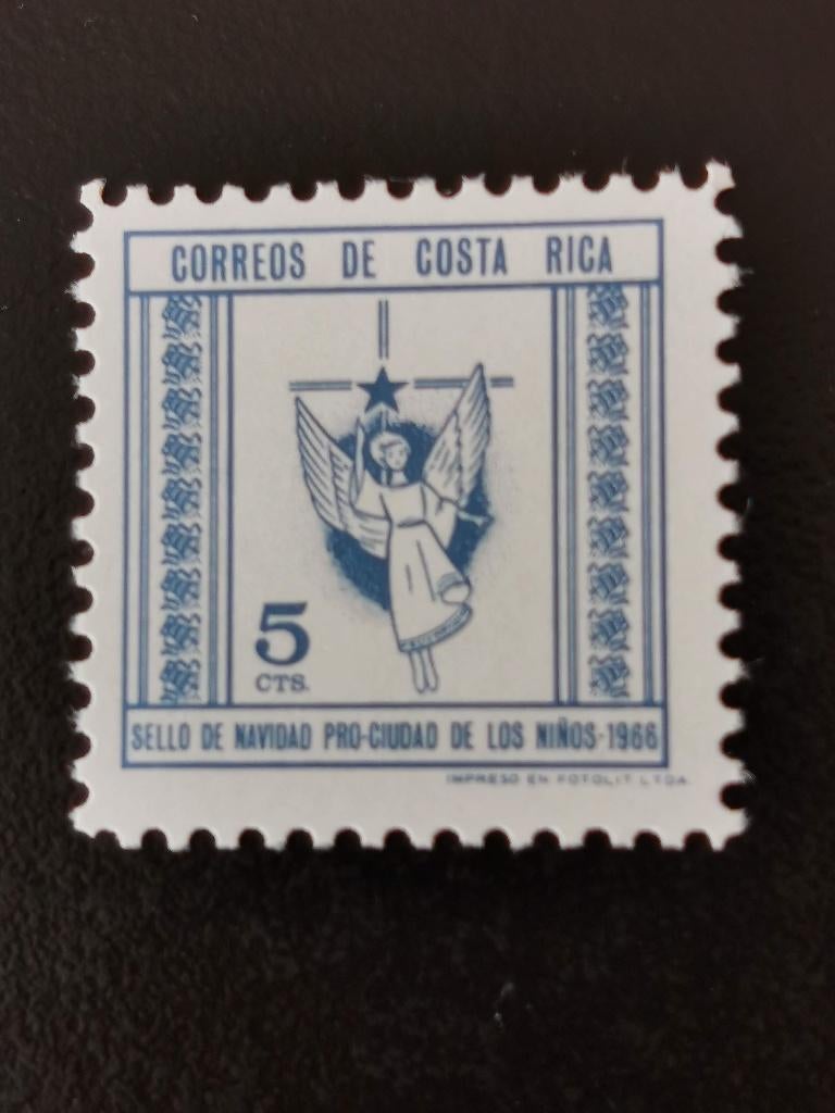 Costa Rica 1966 - Noël, ange, timbre surtaxe obligatoire **, Enlèvement ou Envoi, Non oblitéré, Amérique centrale
