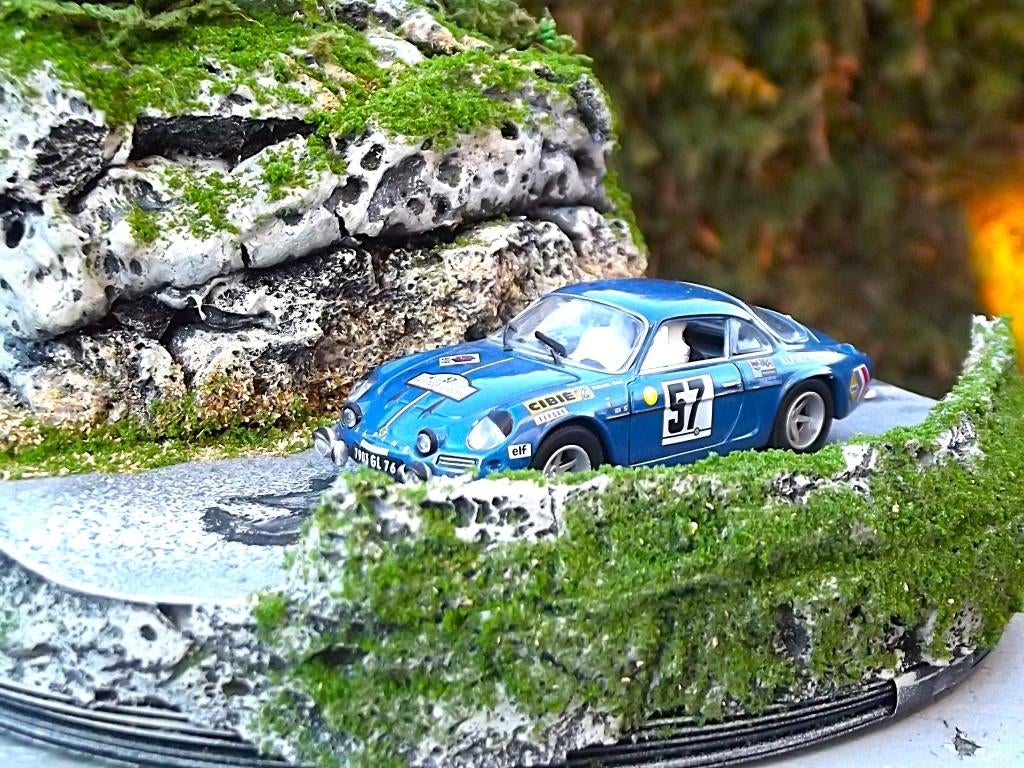 Diorama Alpine A110 - Tour de Corse 1969, Enlèvement, Utilisé, 1:35 à 1:50, Diorama