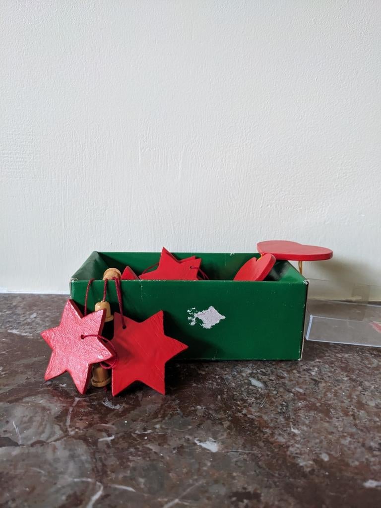 Vintage houten kerstversiering, Ophalen of Verzenden, Zo goed als nieuw