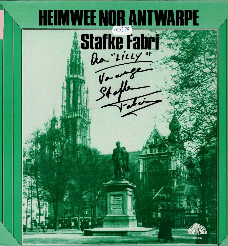Vinyl, LP   -   Stafke Fabri – Heimwee Nor Antwarpe, Enlèvement ou Envoi, Autres formats