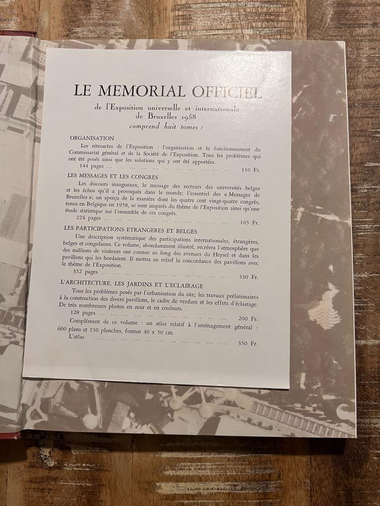 Exposition de Bruxelles 1958 : l'organisation et le fonction, Enlèvement ou Envoi, 20e siècle ou après, Utilisé