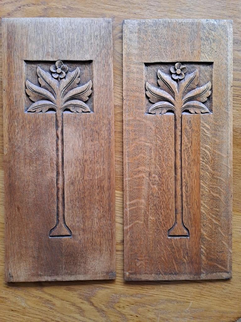 Houtsculpturen in meubelonderdelen, Ophalen, Minder dan 50 cm, Eikenhout, Zo goed als nieuw