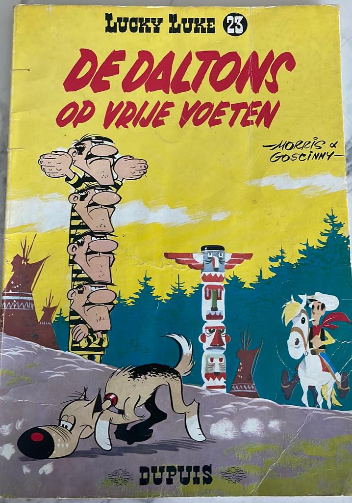 Lucky luke / de daltons op vrije voeten 23 (1977), Enlèvement ou Envoi, Une BD, Utilisé, Dupuis