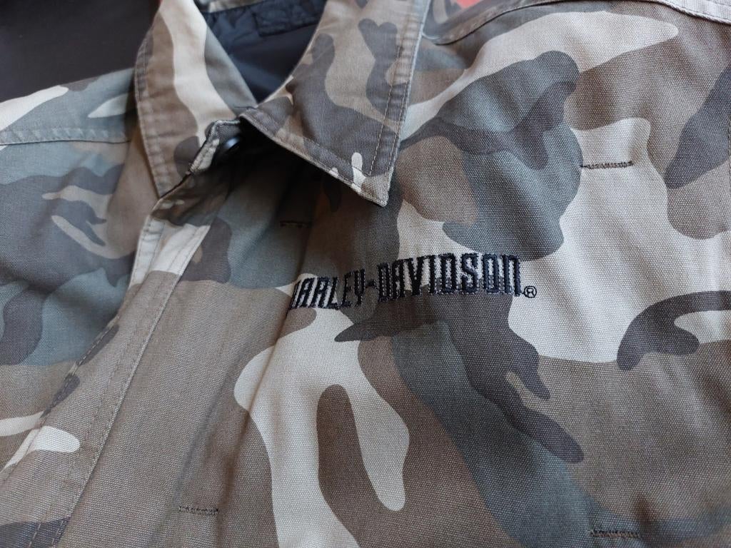 Gilet rembourré camouflage Harley Davidson, Harley Davidson, Enlèvement, Hommes, Manteau | tissu