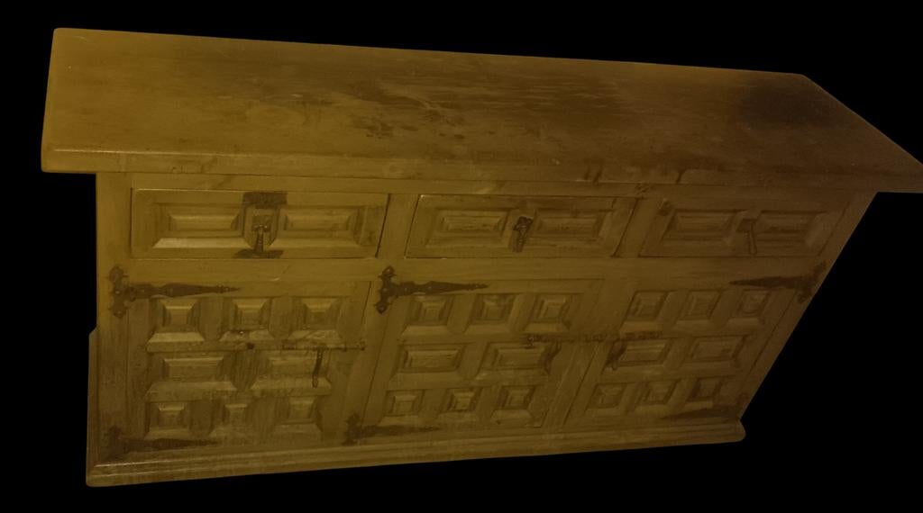 Vintage dressoir, Huis en Inrichting, Kasten | Dressoirs, Gebruikt, Met lade(s), Met deur(en), Eikenhout, Ophalen