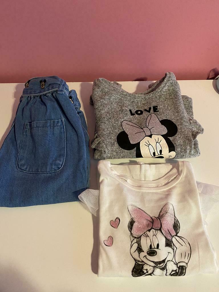 3-Delige set Zara, Minnie Mouse maat 12-18m / 86, Kinderen en Baby's, Babykleding | Maat 86, Meisje, Ophalen of Verzenden, Zo goed als nieuw