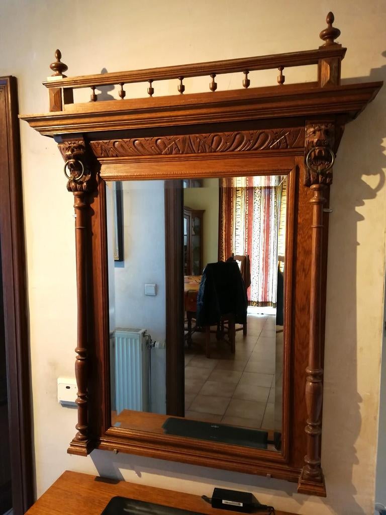Miroir tête de lion 1950-1960, Antiquités & Art, Enlèvement