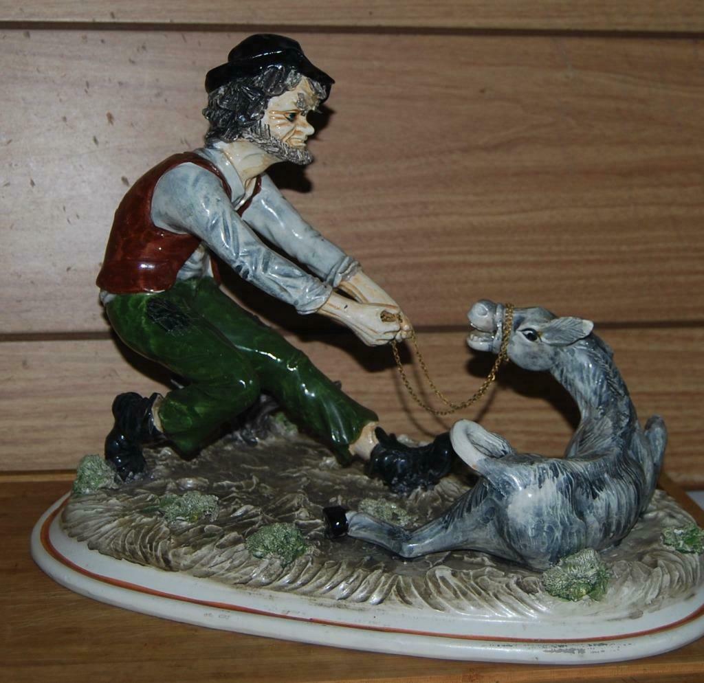 Ensemble Brocante Bassano "homme à l'âne", Enlèvement ou Envoi
