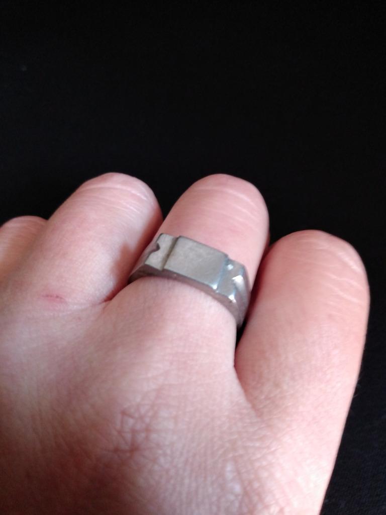 Unisex zegelring, Bijoux, Sacs & Beauté, Bagues, Enlèvement ou Envoi, 18 à 19, Femme ou Homme, Utilisé