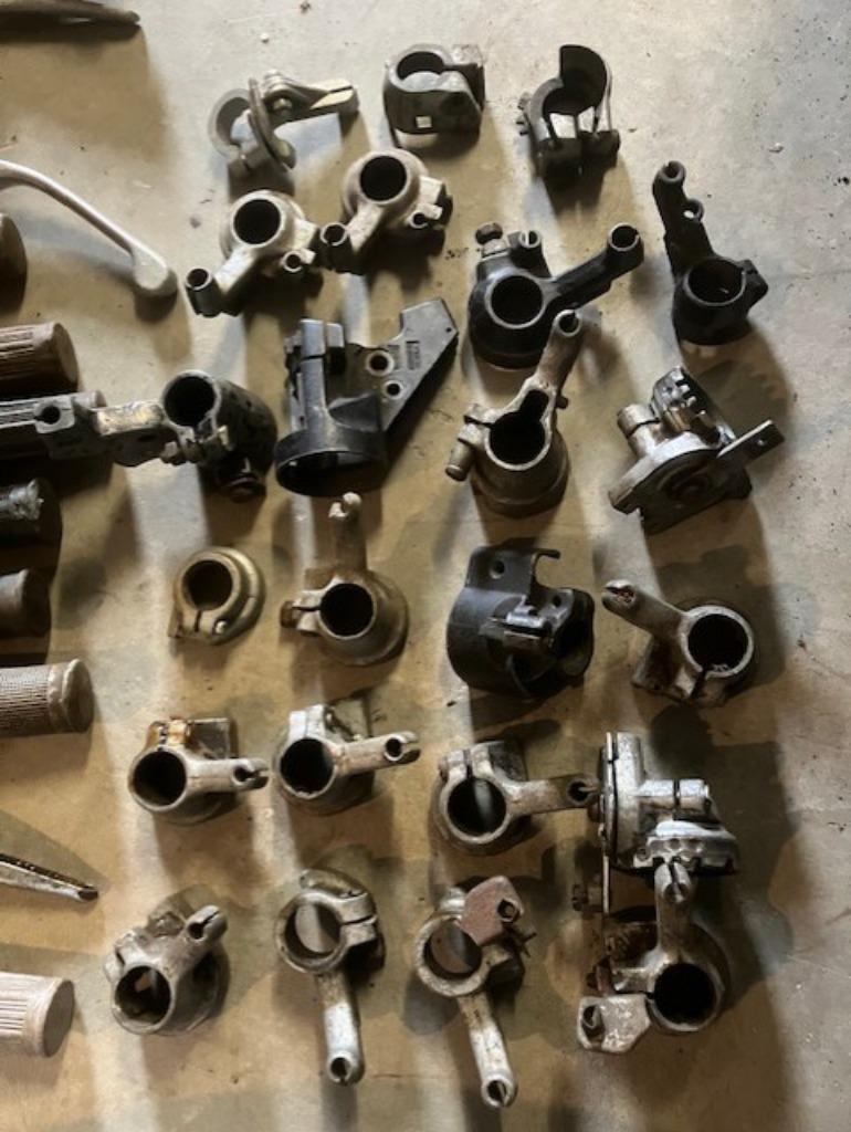 Partij gashendels en schakelhendels van oldtimer bromfietsen, Ophalen of Verzenden, Gebruikt, Overige typen, Divers merken bromfietsen