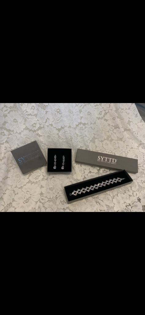 Oorbellen armband - SYTTD trouw bruid, Ophalen of Verzenden, Zo goed als nieuw