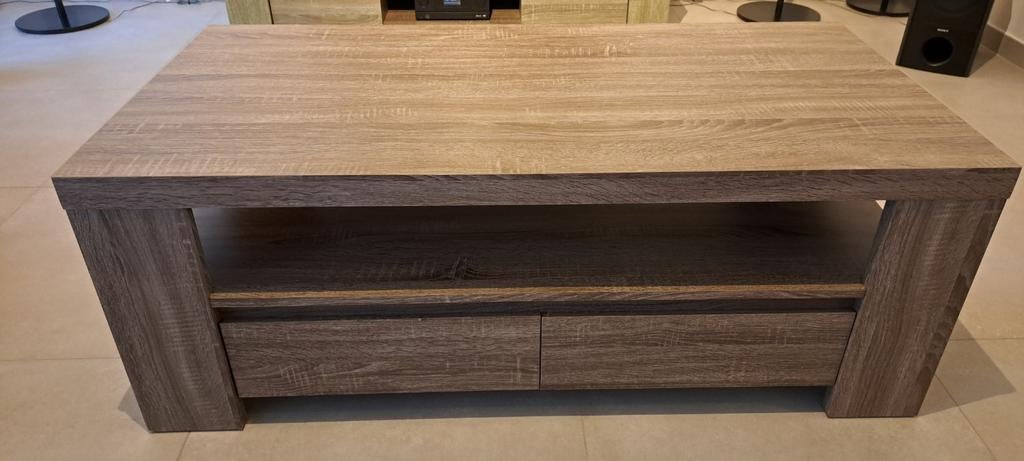 Salontafel met 2 schuiven beige, Enlèvement, Utilisé