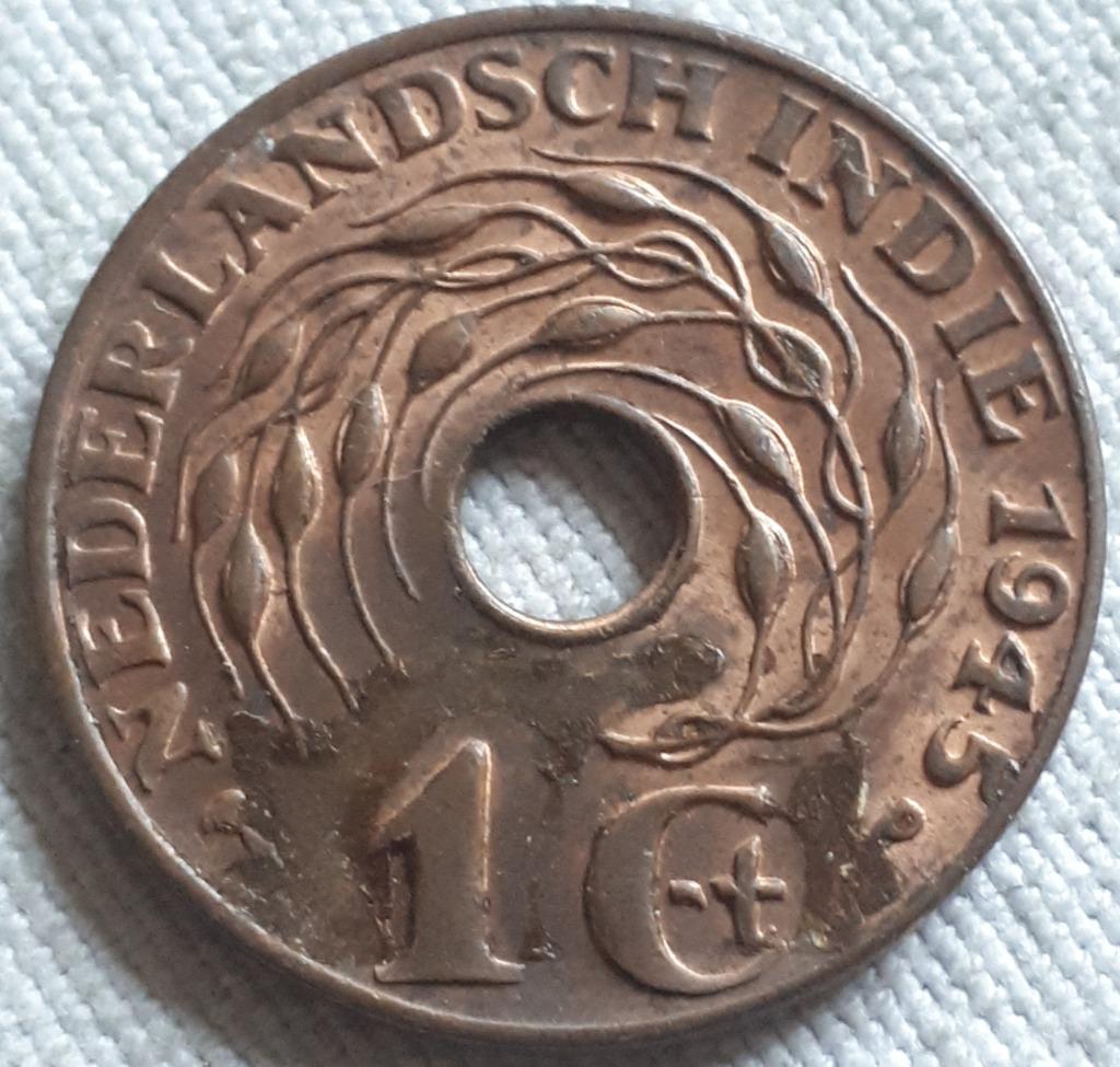 NEDERLANDS INDIË; 1 CENT 1945 P KM 317 Bril.UNC, Verzenden, Zuidoost-Azië, Losse munt