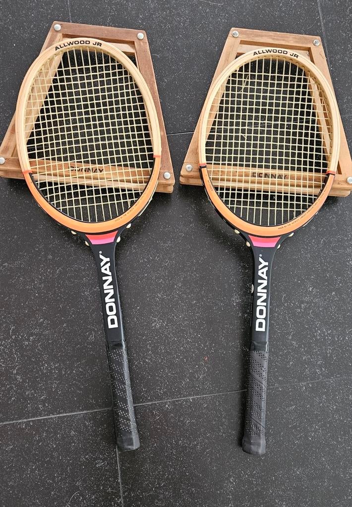 2 originele ongebruikte' retro tennis rackets Donnay, Ophalen